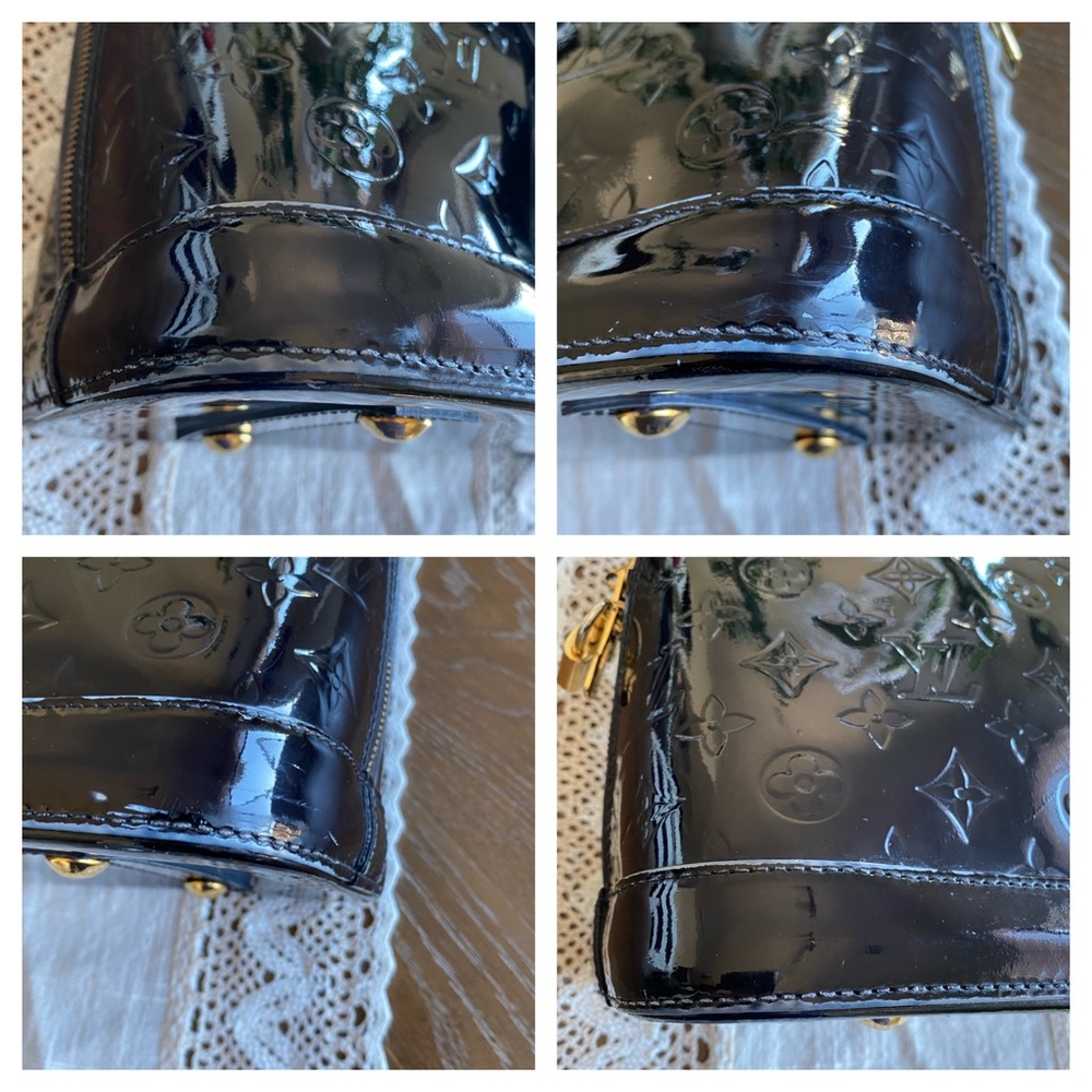 Louis Vuitton M91443 Alma PM Navy Blue Vernis Bag - Picture 15 of 16